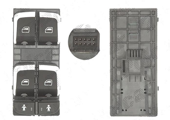 Buton , comutator macara usa Audi A6 (4g/C7), 01.2011-06.2014; A6 (4g/C7), 06.2014-, A7 (4g), 10.2010-12.2014 , A7 (4g), 11.2014-, 4 butoane