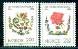 Norvegia 1984 - Flori, trandafir, legume, fructe, horticultura, serie neuzata