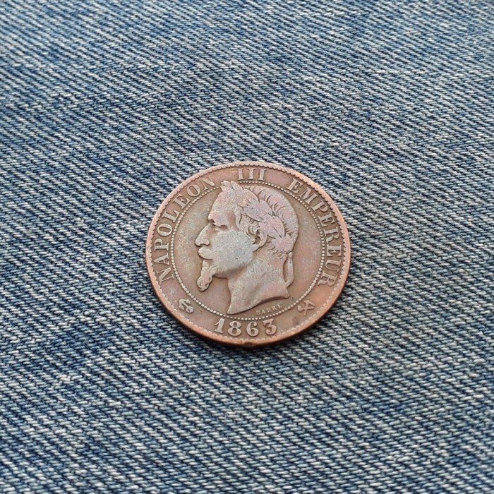 5 Centimes 1863 K Franta