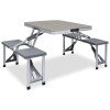 VidaXL Masă de camping pliabilă cu 4 scaune, oțel și aluminiu 47686
