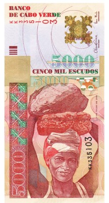 Capul Verde 5 000 5000 Escudos 2000 P-67 UNC foto