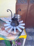Butuc cu Spite Roata de Caruta Veche Lustra decor cabane pensiuni