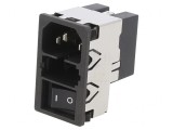 Conector de Alimentare AC Soclu Tată 6A 250VAC IEC 60320 KMF