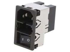 Conector de Alimentare AC Soclu Tată 6A 250VAC IEC 60320 KMF