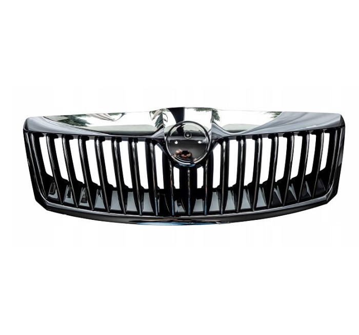 Grila masca radiator Skoda Octavia 2 (1z3/1z5), 10.2008-12.2013, Fata, cromat; complet, Aftermarket