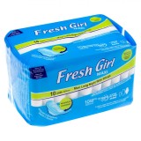 Absorbante Maxi Fresh Girl, Maxi Long Night, 320mm, Set 10 Bucăți, Albastru