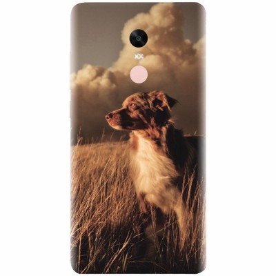 Husa silicon pentru Xiaomi Redmi Note 5A Prime, Alone Dog Animal In Grass foto