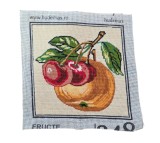 GOBLEN MICUȚ VINTAGE CUSUT MANUAL CU MODEL FRUCTE