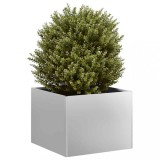 vidaXL Jardiniera Otel Galvanizat 40x40x30 cm Argintiu Ghiveci Flori Legume Gradina Balcon Terasa