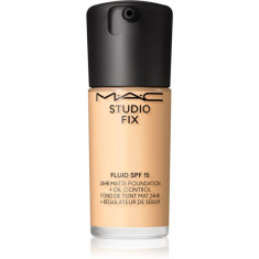 MAC Cosmetics Studio Fix Fluid SPF 15 24HR Matte Foundation + Oil Control machiaj cu efect matifiant SPF 15 culoare NC13 30 ml