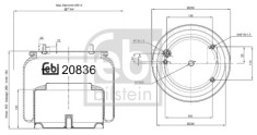 FEBI BILSTEIN 20836 Burduf, suspensie pneumatica