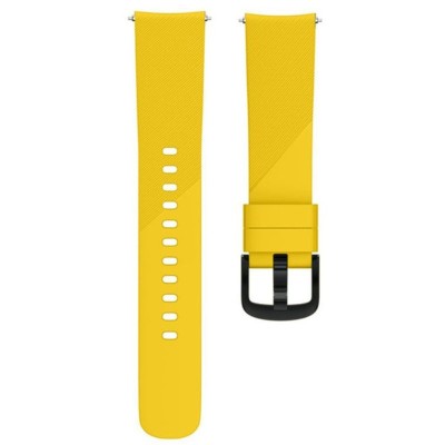 Curea silicon, compatibila Huawei Watch Fit 3, adaptor inclus, telescoape Quick Release, Galben foto