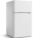 HOMCOM Mini-frigider cu congelator 2-usi cu termostat reglabil Frigider mic pentru băuturi 90L Alb | Aosom Romania