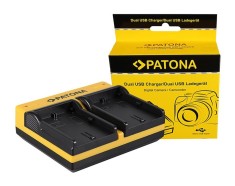 Patona Dual incarcator pentru Canon LP-E6 EOS 5D 60D 60Da 6D 7D EOS70D EOS-70D LP-E6 Mark II incl. Micro-USB cable