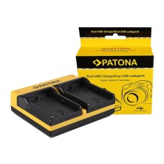 Patona Dual incarcator pentru Canon LP-E6 EOS 5D 60D 60Da 6D 7D EOS70D EOS-70D LP-E6 Mark II incl. Micro-USB cable
