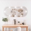 VidaXL Oglindă de perete cu lumini LED 45x100 cm oval sticlă 3189164