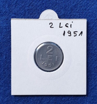 Moneda 2 Lei 1951 - RPR - piesa SUPERBA in stare foarte buna foto