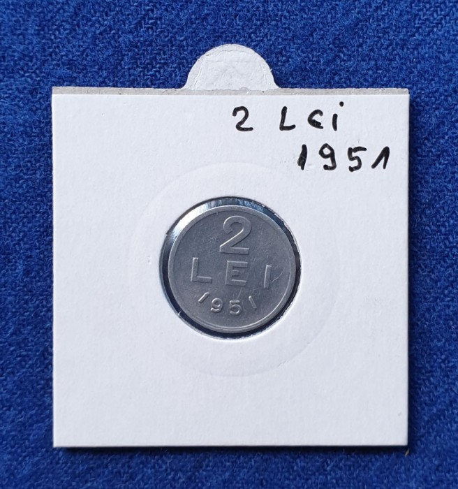 Moneda 2 Lei 1951 - RPR - piesa SUPERBA in stare foarte buna