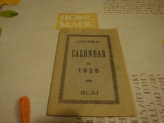 Unirea - calendar pe 1928 - Blaj- 1928 - brosura foto