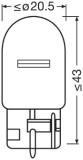 SET 2 BECURI 12V WY21W ORIGINAL BLISTER OSRAM 77474