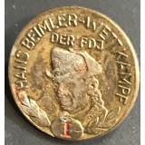 ISGSTR1 Insignă vintage comunistă Germania de Est (DDR) FDJ - obiect colecție militară