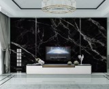 Комплект 3x фолио за стикери BZRSH, тип мрамор, черно, 60x 200 см, водоустойчиво, лесно за почистване, Oem