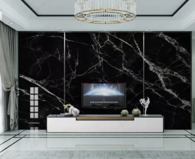Комплект 3x фолио за стикери BZRSH, тип мрамор, черно, 60x 200 см, водоустойчиво, лесно за почистване foto