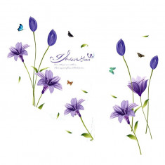 Sticker decorativ, Flori albastre, 160 cm, 744STK