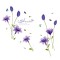 Sticker decorativ, Flori albastre, 160 cm, 744STK