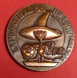 Placheta Fotbal - Campionatul Mondial de Fotbal-MEXICO`86-Brasov Expo Fotbal