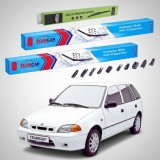Cumpara ieftin Ștergătoare Suzuki Swift MA 5 Uși 1996-2003 | Set Față și Spate Flat Premium &ndash; TeamCar&reg;
