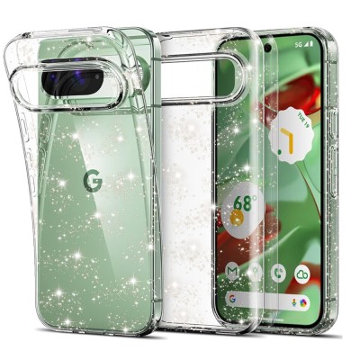 Husa sclipici Google Pixel 9 Techsuit SparkleSkin, transparenta foto