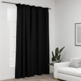 VidaXL Draperie opacă, aspect de in, antracit, 290 x 245 cm, c&acirc;rlige