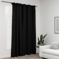 vidaXL Draperie opacă, aspect de in, antracit, 290 x 245 cm, c&acirc;rlige 321167