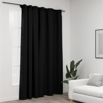 Gossi draperie opaca, aspect de in, antracit, 290 x 245 cm, carlige foto