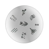 Cumpara ieftin Şablon de ştampilare B48 cu modele gravate, INGINAILS