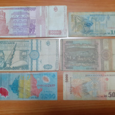 Romania Lot nr. 20 - 6 Bancnote 1991 - 1999