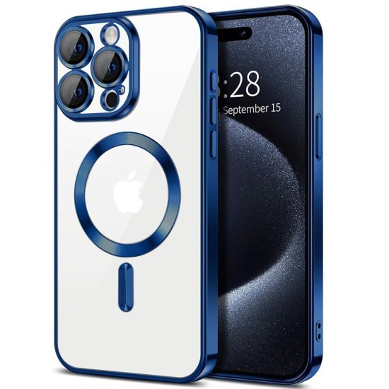 Husa pentru iPhone 15 Pro Max - Techsuit Luxury Crystal MagSafe - Deep Blue