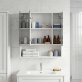 vidaXL Dulap cu oglindă pentru baie cu raft Alb 60 x 14.5 x 70 cm 889183