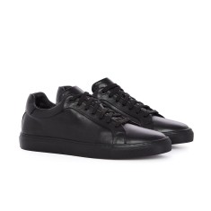 Sneakers barbati negri din piele PA25
