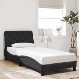 Cumpara ieftin Cadru de pat cu tăblie, negru, 80x200 cm, catifea