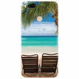 Husa silicon pentru Xiaomi Mi A1, Beach Chairs Palm Tree Seaside