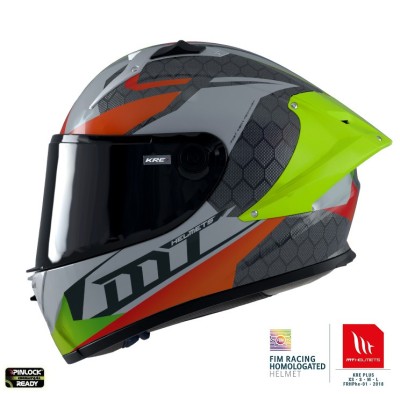 Casca integrala pentru scuter - motocicleta MT KRE+ Carbon Projectile D2 gri lucios &amp;ndash; 100% carbon &amp;ndash; FIM approved XL (61/62cm) foto