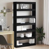 Raft Negru Lemn prelucrat 100 x 30 x 198 cm Raft Dreptunghiular