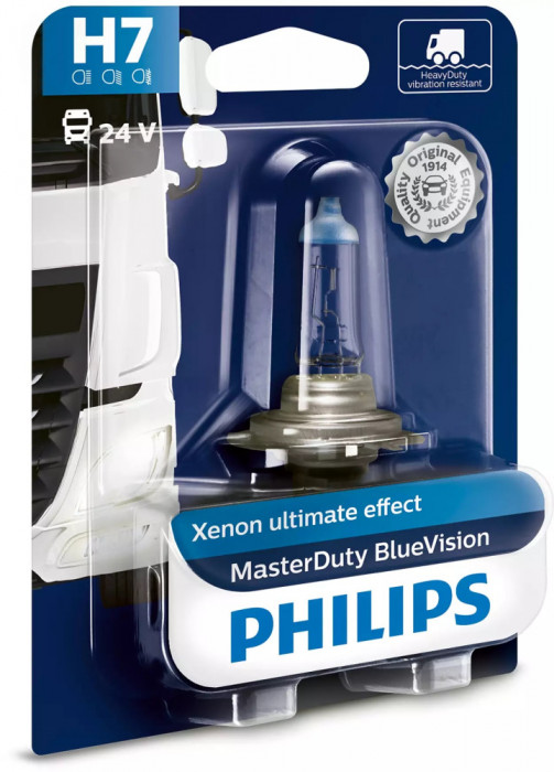 Bec Halogen Camion H7 Philips MasterDuty BlueVision 24V, 70W