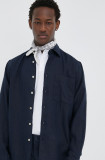 Cumpara ieftin Marc O&#039;Polo camasa de in culoarea albastru marin, cu guler clasic, regular