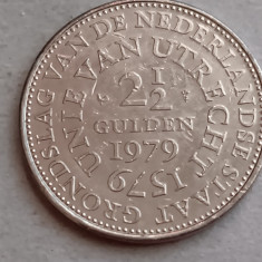 M3 C50 - Moneda foarte veche - Olanda ante euro - 2 1/2 gulden omagiala - 1979