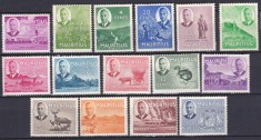 DB1 Mauritius 1950 Uzuale Fauna Ocupatii Pasarea Dodo 15 v. nestampilate fara sarniera PETE GALBENE spate 2 poze