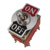 Intrerupator pe fir on / off Adeleq 02-548, incastrat, rosu cu negru
