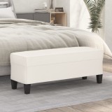 vidaXL Bancă, crem, 100x35x41 cm, piele ecologică 349460